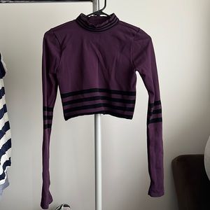 Free people movement medium large purple sport crop top